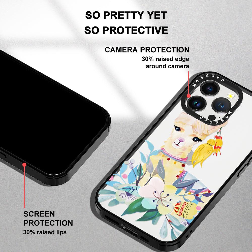 Boho Llama Phone Case - iPhone 14 Pro Max Case - MOSNOVO