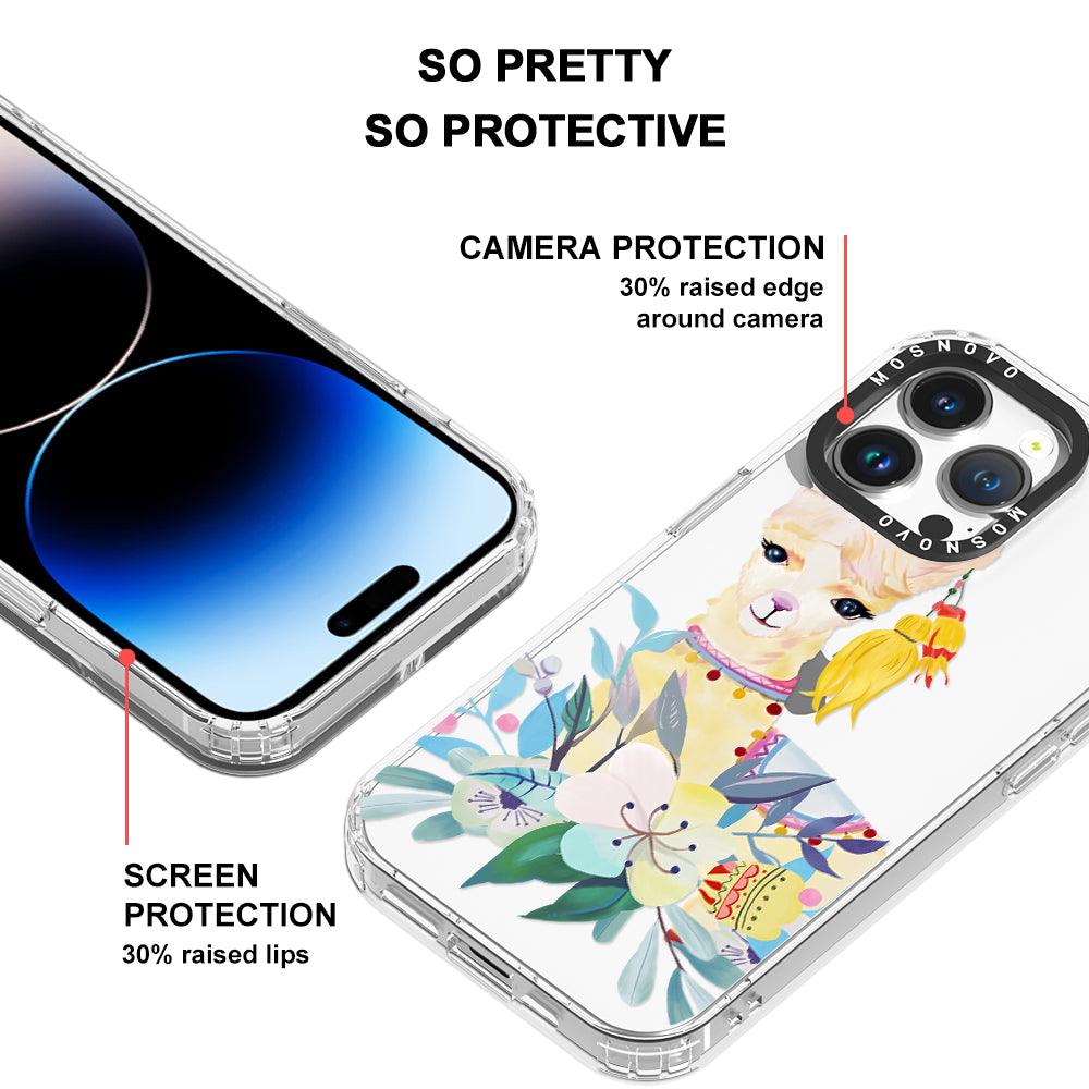 Boho Llama Phone Case - iPhone 14 Pro Max Case - MOSNOVO