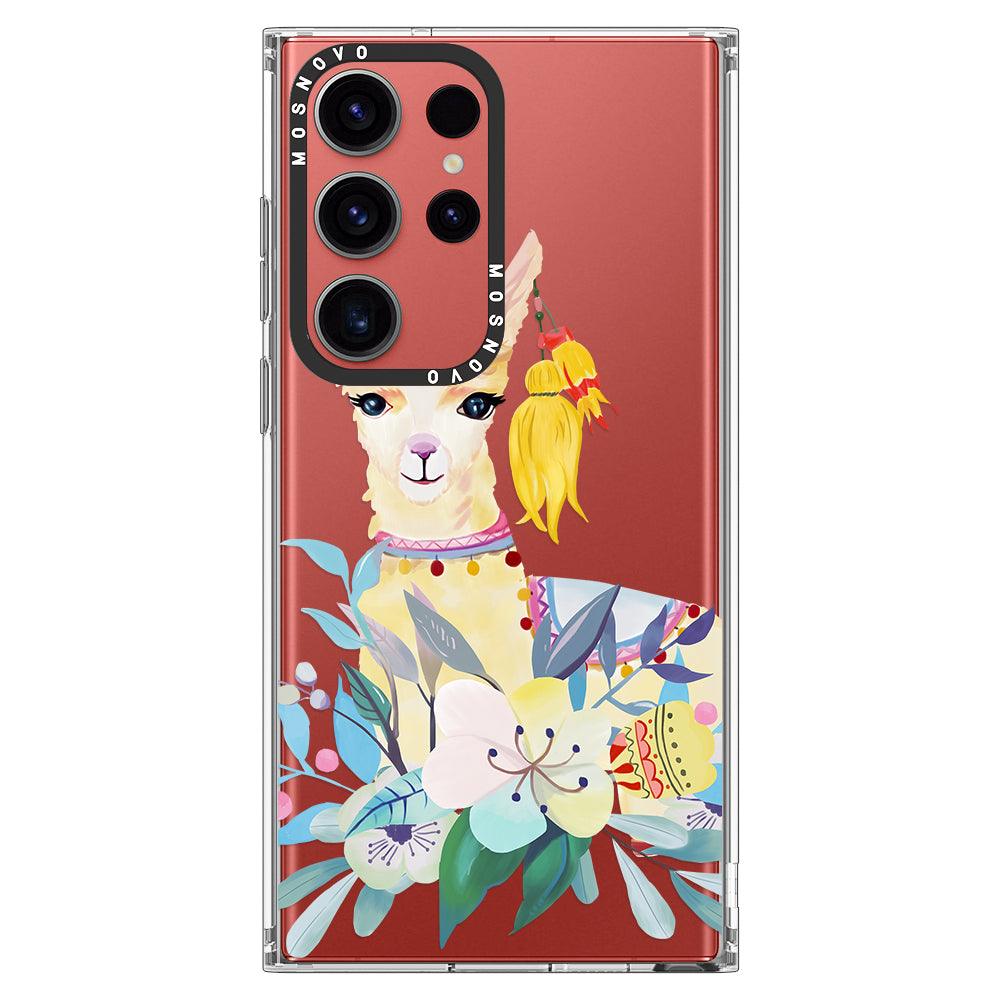 Boho Llama Phone Case - Samsung Galaxy S23 Ultra Case - MOSNOVO