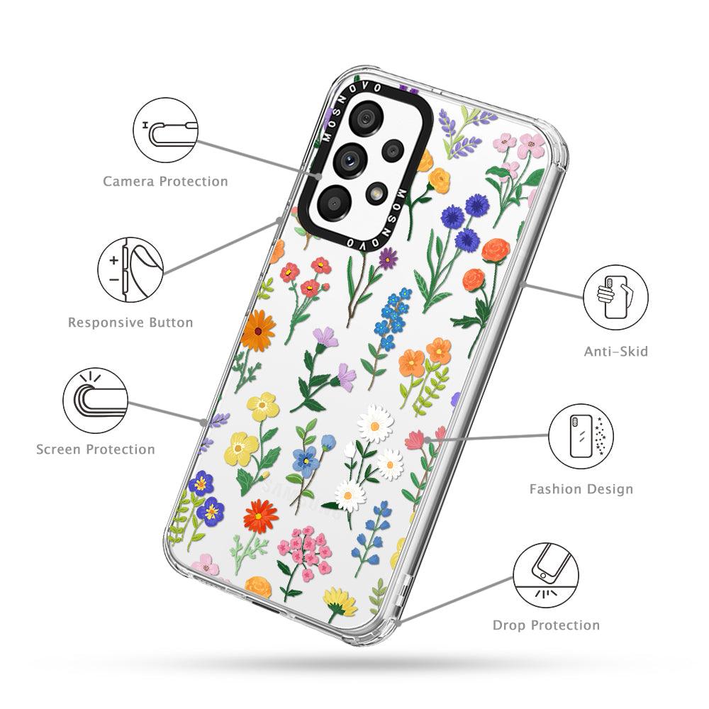 Botanical Floral Phone Case - Samsung Galaxy A53 Case - MOSNOVO