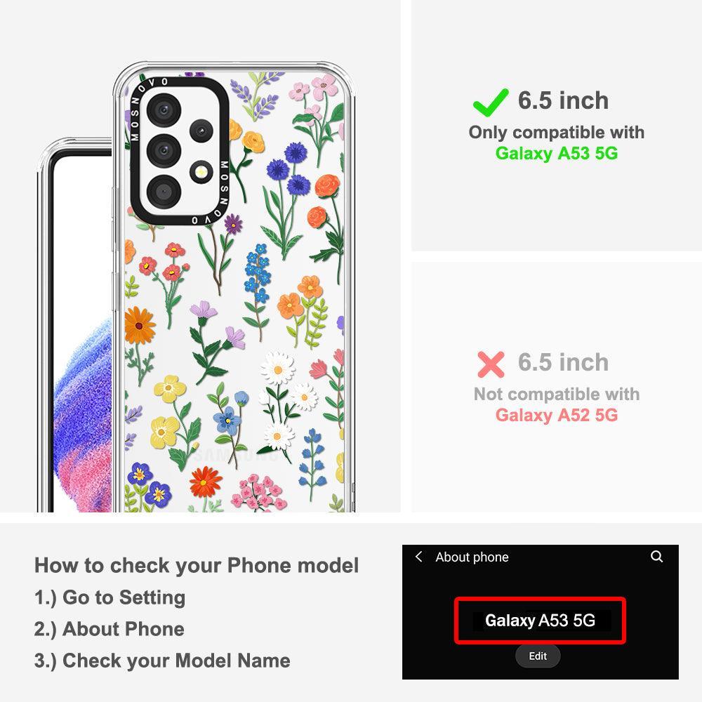 Botanical Floral Phone Case - Samsung Galaxy A53 Case - MOSNOVO