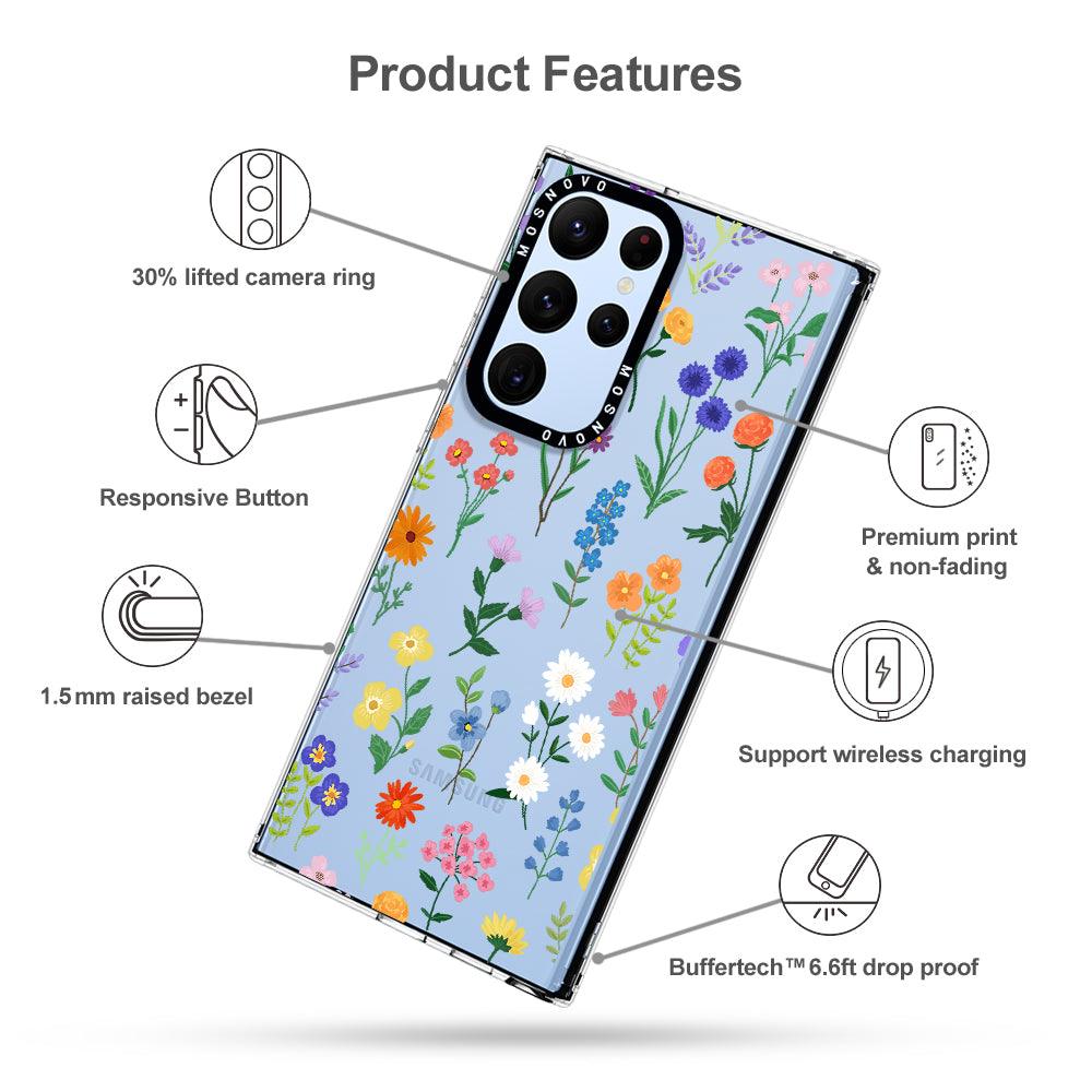 Botanical Floral Phone Case - Samsung Galaxy S22 Ultra Case - MOSNOVO