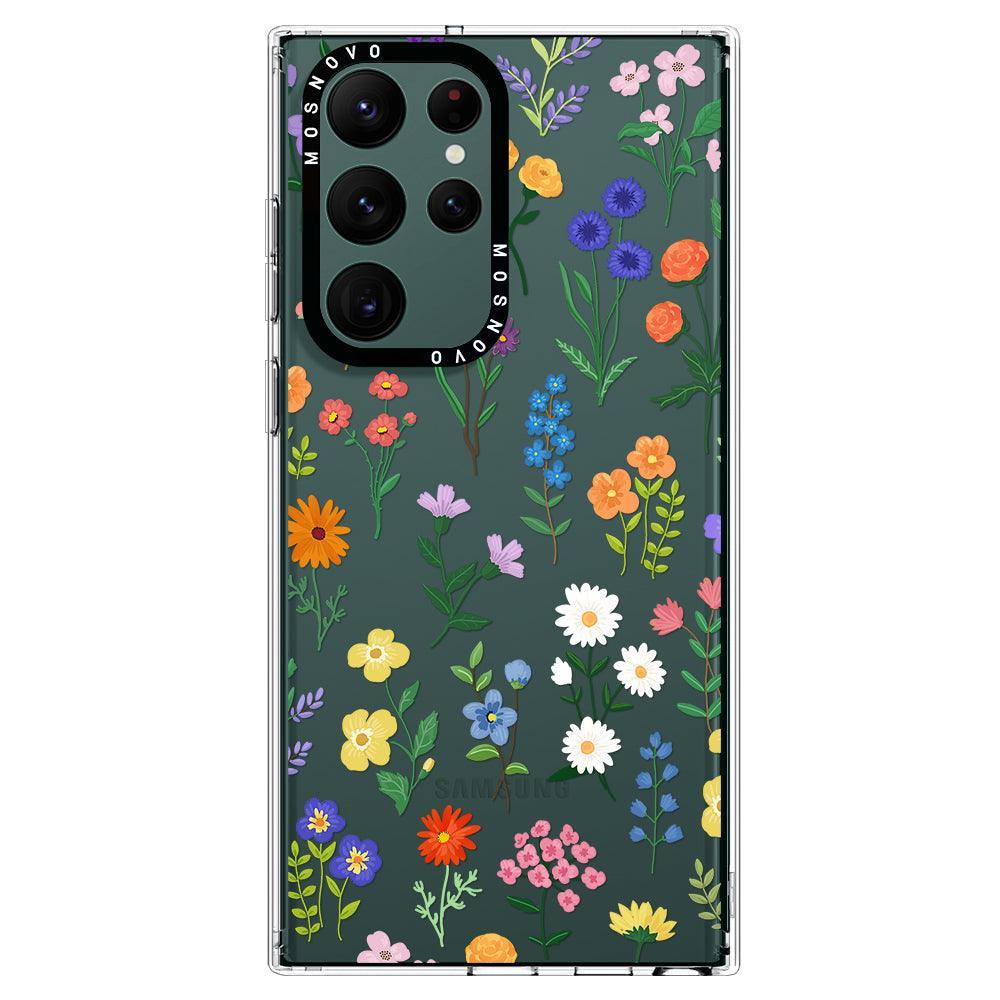 Botanical Floral Phone Case - Samsung Galaxy S22 Ultra Case - MOSNOVO