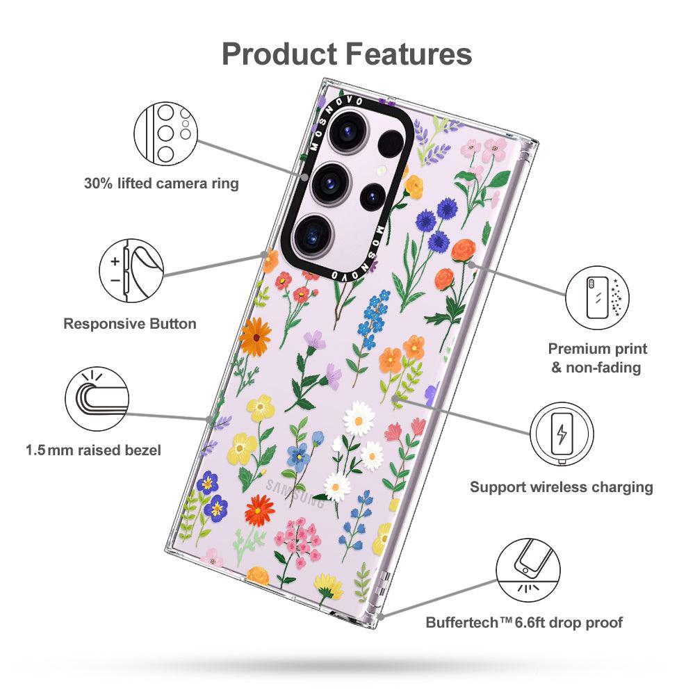 Botanical Floral Phone Case - Samsung Galaxy S23 Ultra Case - MOSNOVO