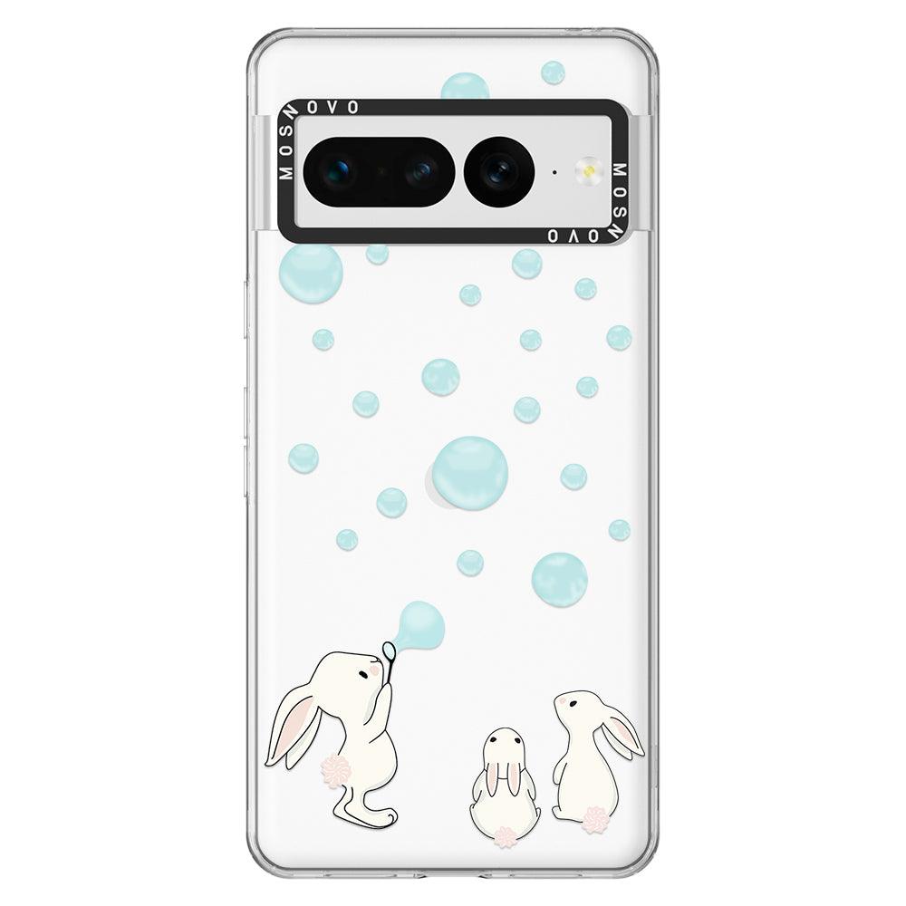 Bunny Blow Bubble Phone Case - Google Pixel 7 Pro Case - MOSNOVO