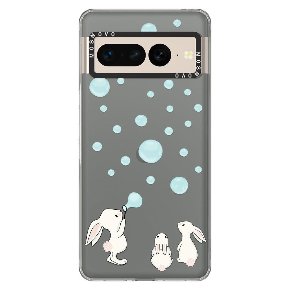 Bunny Blow Bubble Phone Case - Google Pixel 7 Pro Case - MOSNOVO