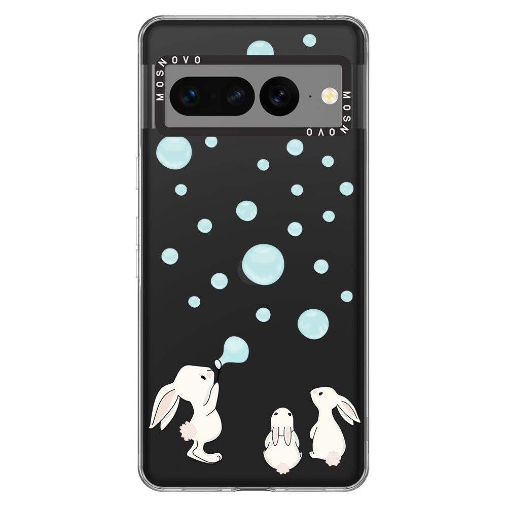 Bunny Blow Bubble Phone Case - Google Pixel 7 Pro Case - MOSNOVO