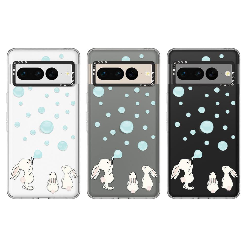 Bunny Blow Bubble Phone Case - Google Pixel 7 Pro Case - MOSNOVO