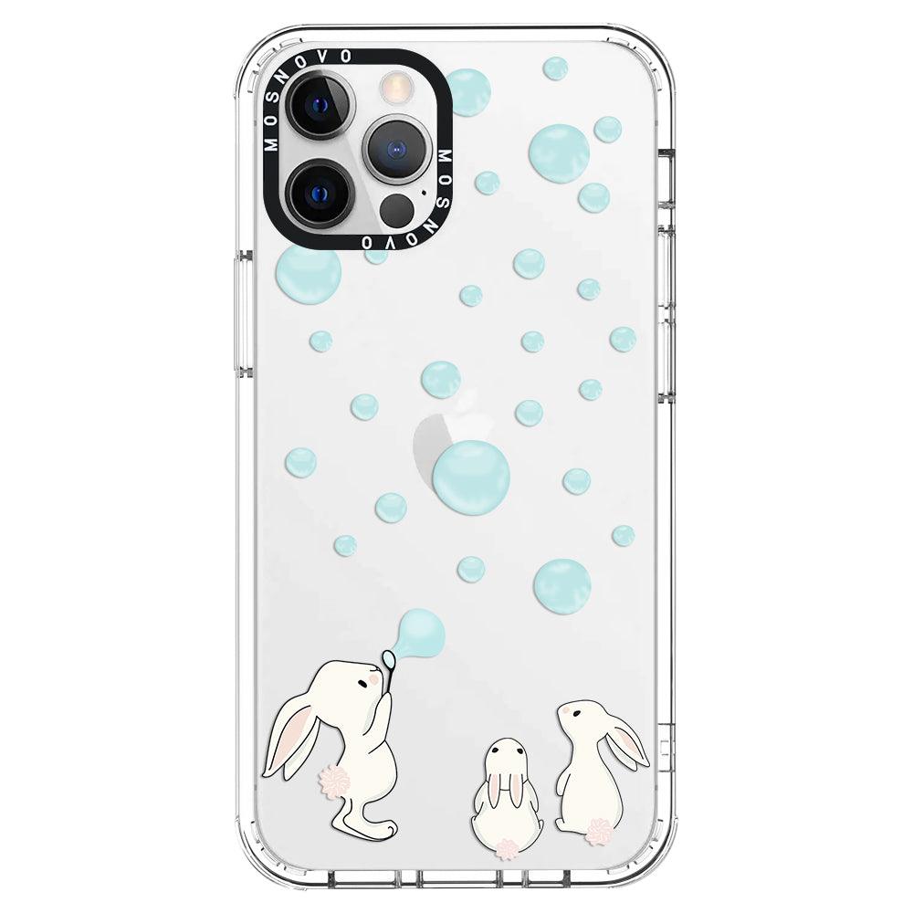 Bunny Blow Bubble Phone Case - iPhone 12 Pro Max Case - MOSNOVO