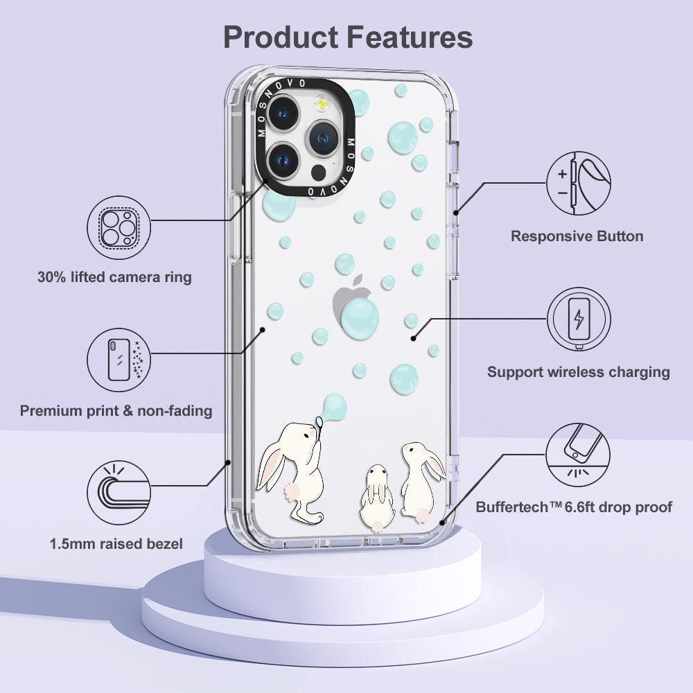 Bunny Blow Bubble Phone Case - iPhone 12 Pro Max Case - MOSNOVO