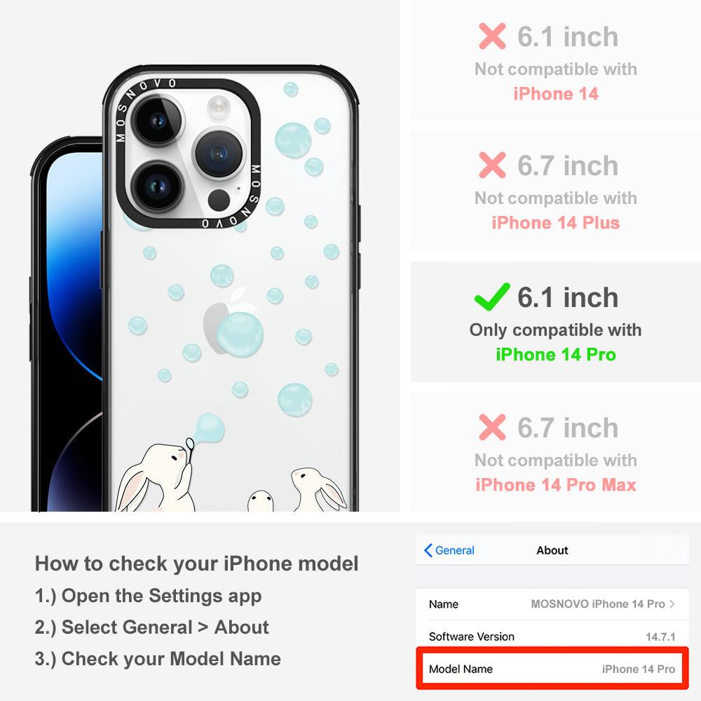 Bunny Blow Bubble Phone Case - iPhone 14 Pro Case - MOSNOVO