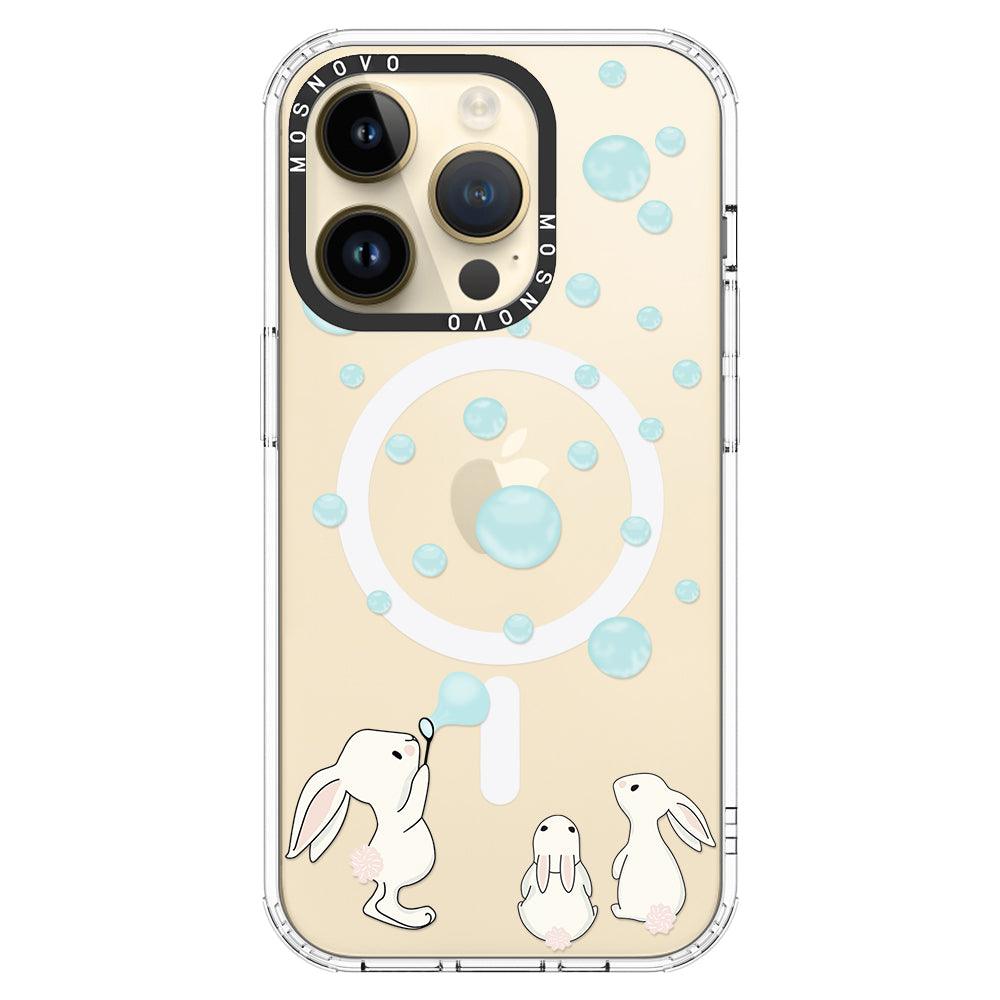 Bunny Blow Bubble Phone Case - iPhone 14 Pro Case - MOSNOVO