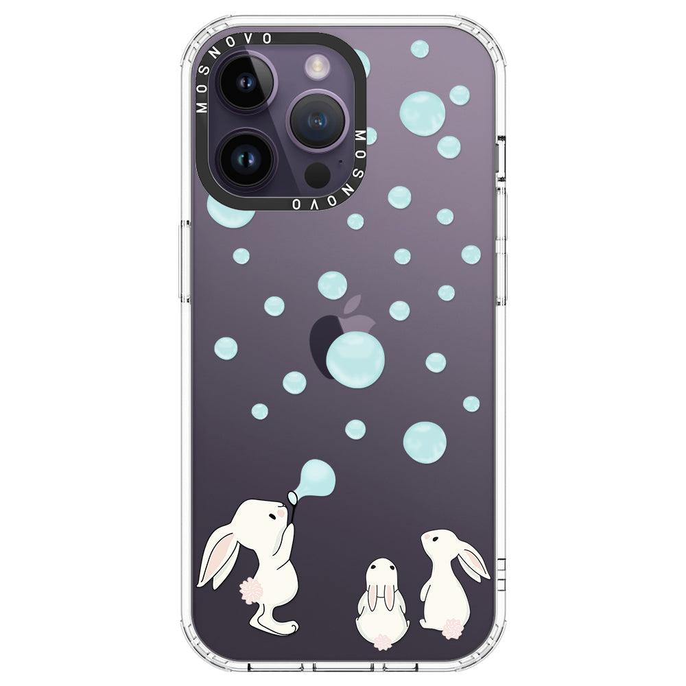 Bunny Blow Bubble Phone Case - iPhone 14 Pro Max Case - MOSNOVO