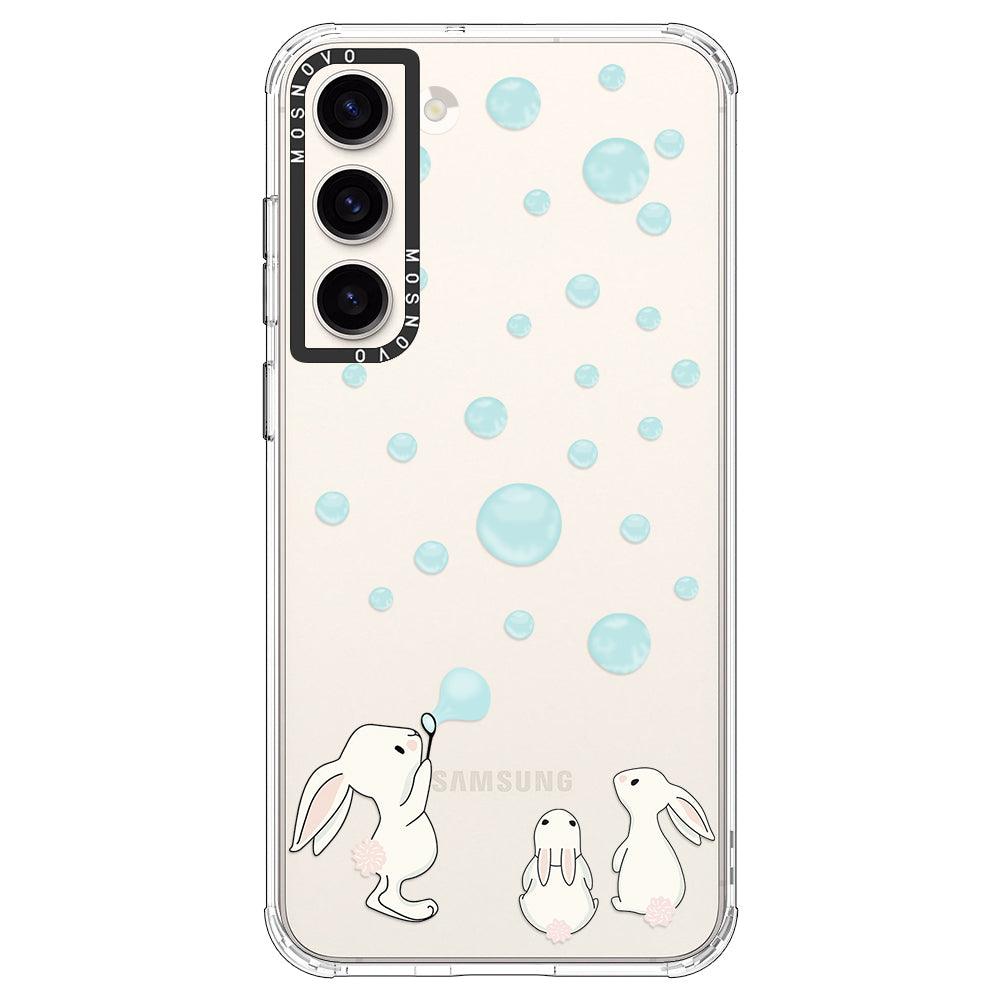 Bunny Blow Bubble Phone Case - Samsung Galaxy S23 Case - MOSNOVO