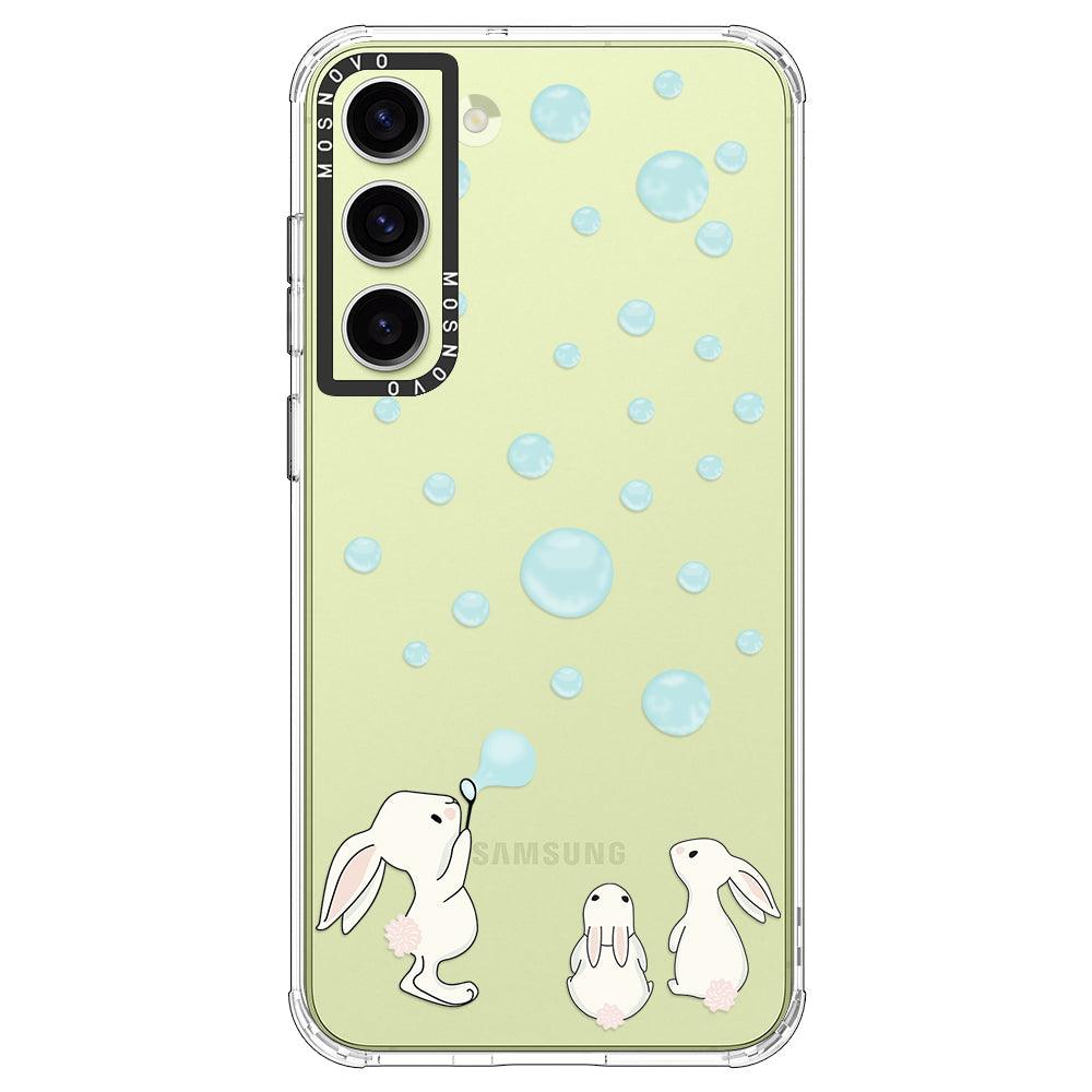 Bunny Blow Bubble Phone Case - Samsung Galaxy S23 Case - MOSNOVO