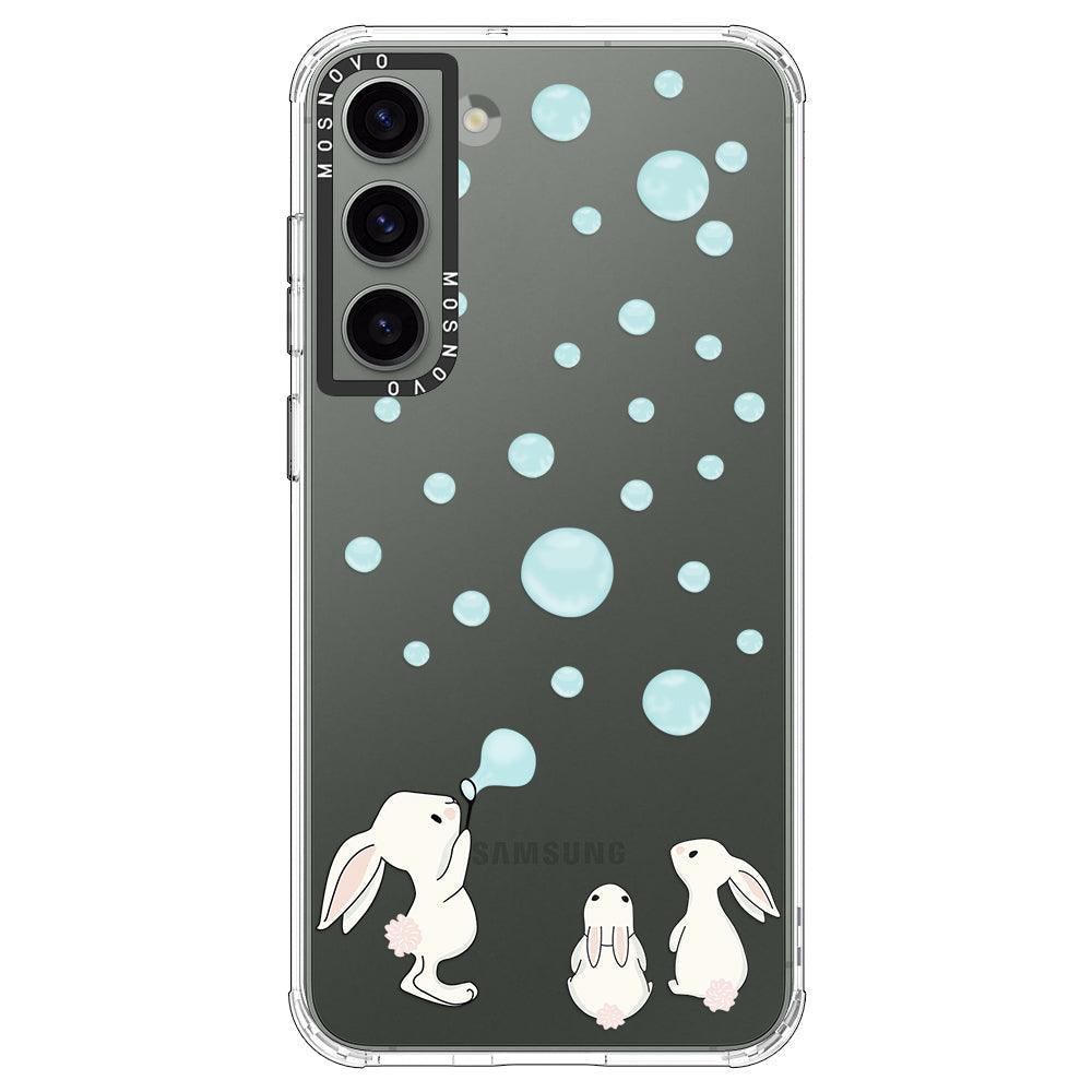 Bunny Blow Bubble Phone Case - Samsung Galaxy S23 Case - MOSNOVO