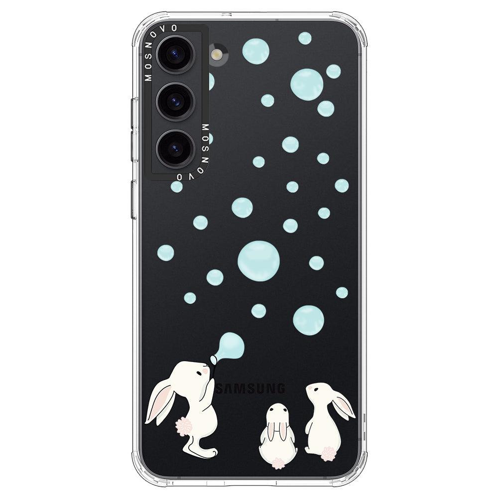 Bunny Blow Bubble Phone Case - Samsung Galaxy S23 Case - MOSNOVO