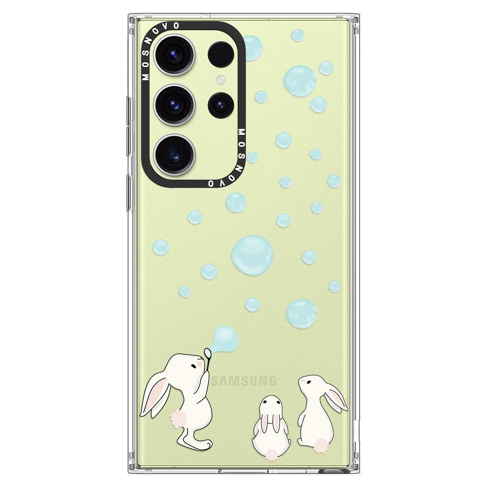 Bunny Blow Bubble Phone Case - Samsung Galaxy S23 Ultra Case - MOSNOVO