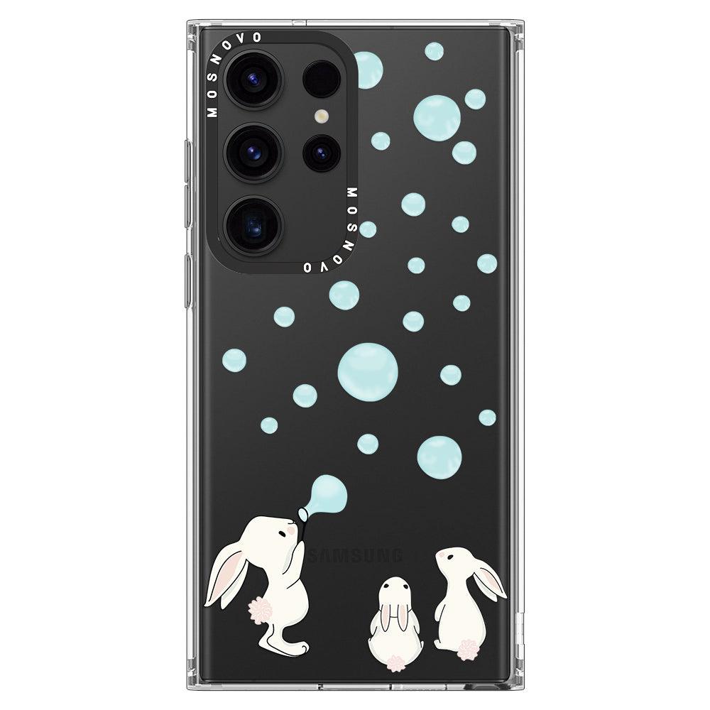 Bunny Blow Bubble Phone Case - Samsung Galaxy S23 Ultra Case - MOSNOVO