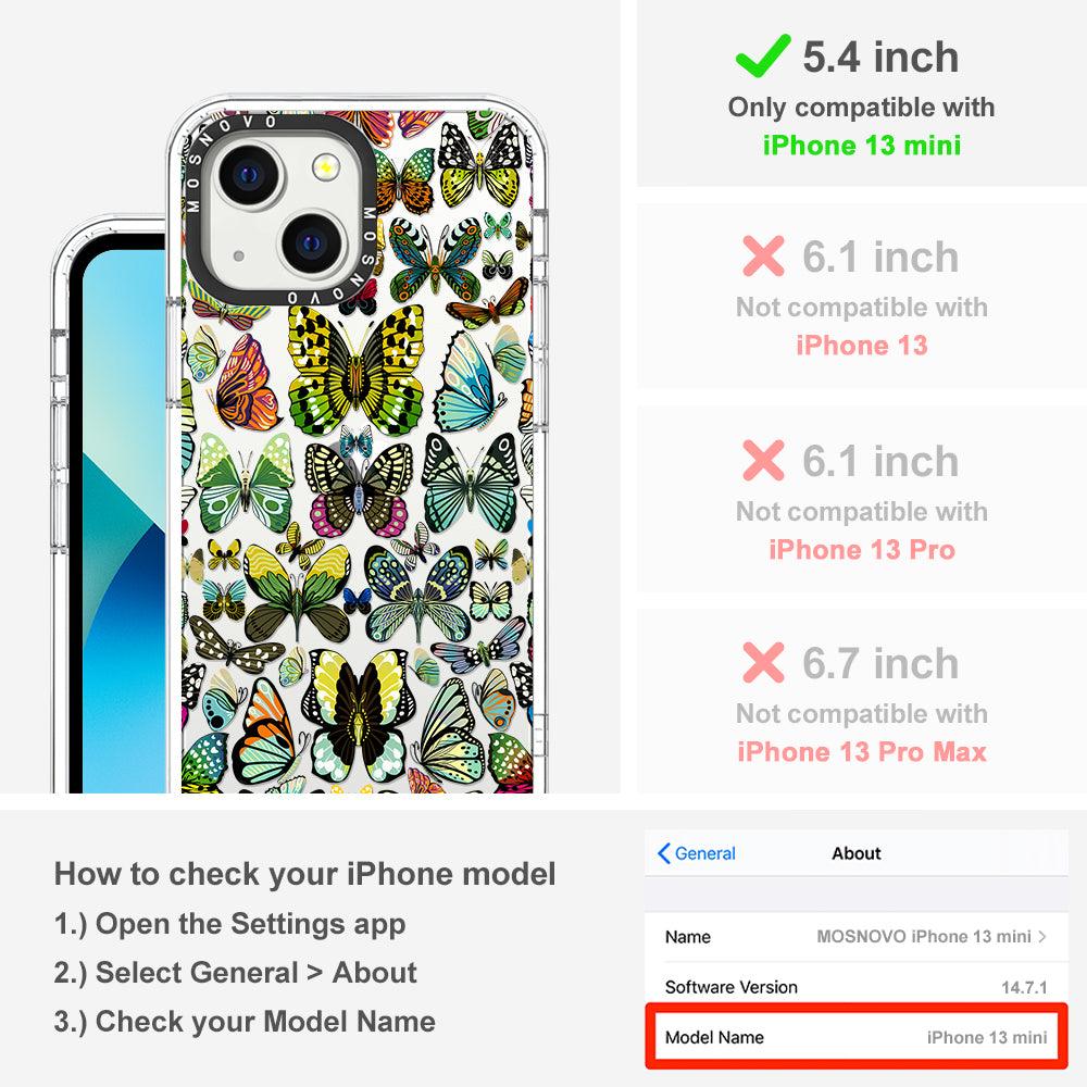 Butterflies Phone Case - iPhone 13 Mini Case - MOSNOVO
