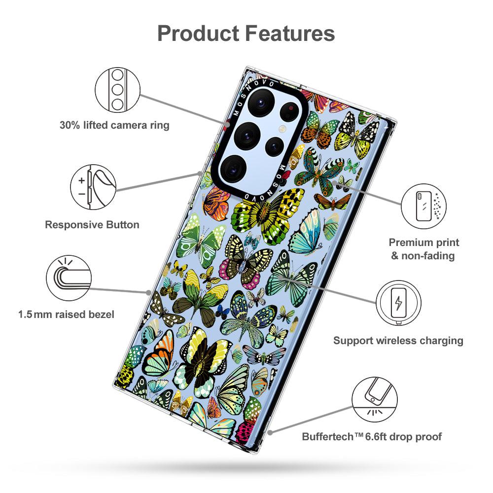 Butterflies Phone Case - Samsung Galaxy S22 Ultra Case - MOSNOVO