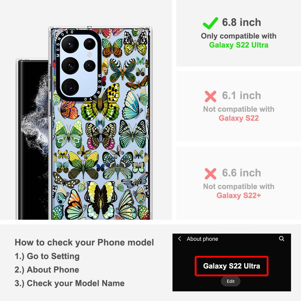 Butterflies Phone Case - Samsung Galaxy S22 Ultra Case - MOSNOVO