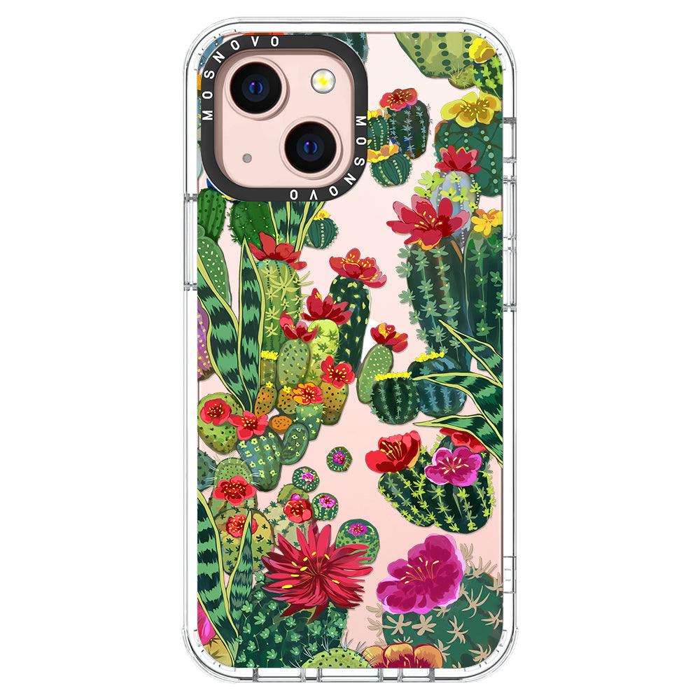 Cactus Garden Phone Case - iPhone 13 Mini Case - MOSNOVO