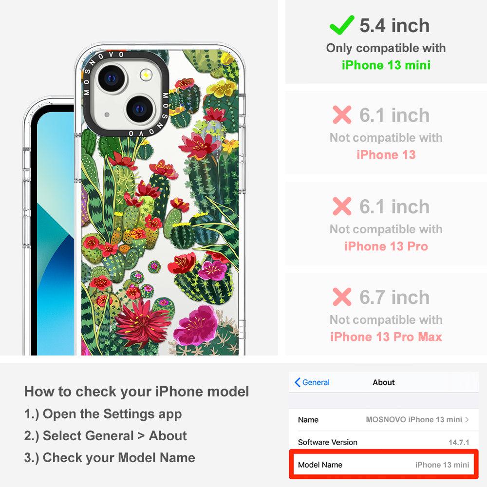 Cactus Garden Phone Case - iPhone 13 Mini Case - MOSNOVO