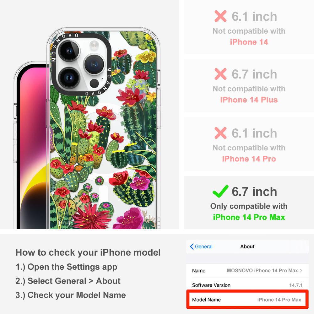 Cactus Garden Phone Case - iPhone 14 Pro Max Case - MOSNOVO
