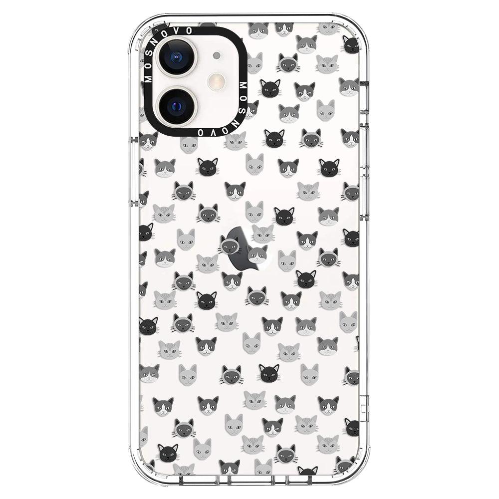 Cats Head Phone Case - iPhone 12 Case - MOSNOVO