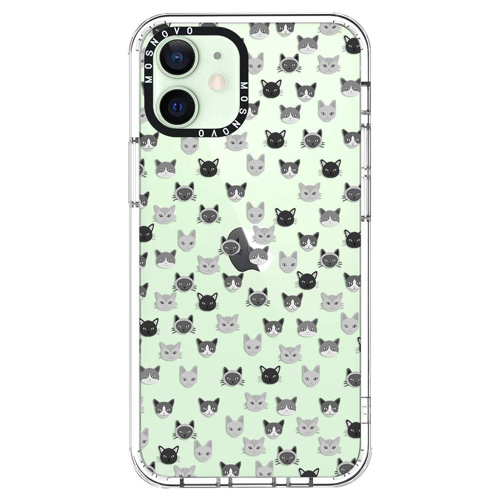 Cats Head Phone Case - iPhone 12 Case - MOSNOVO