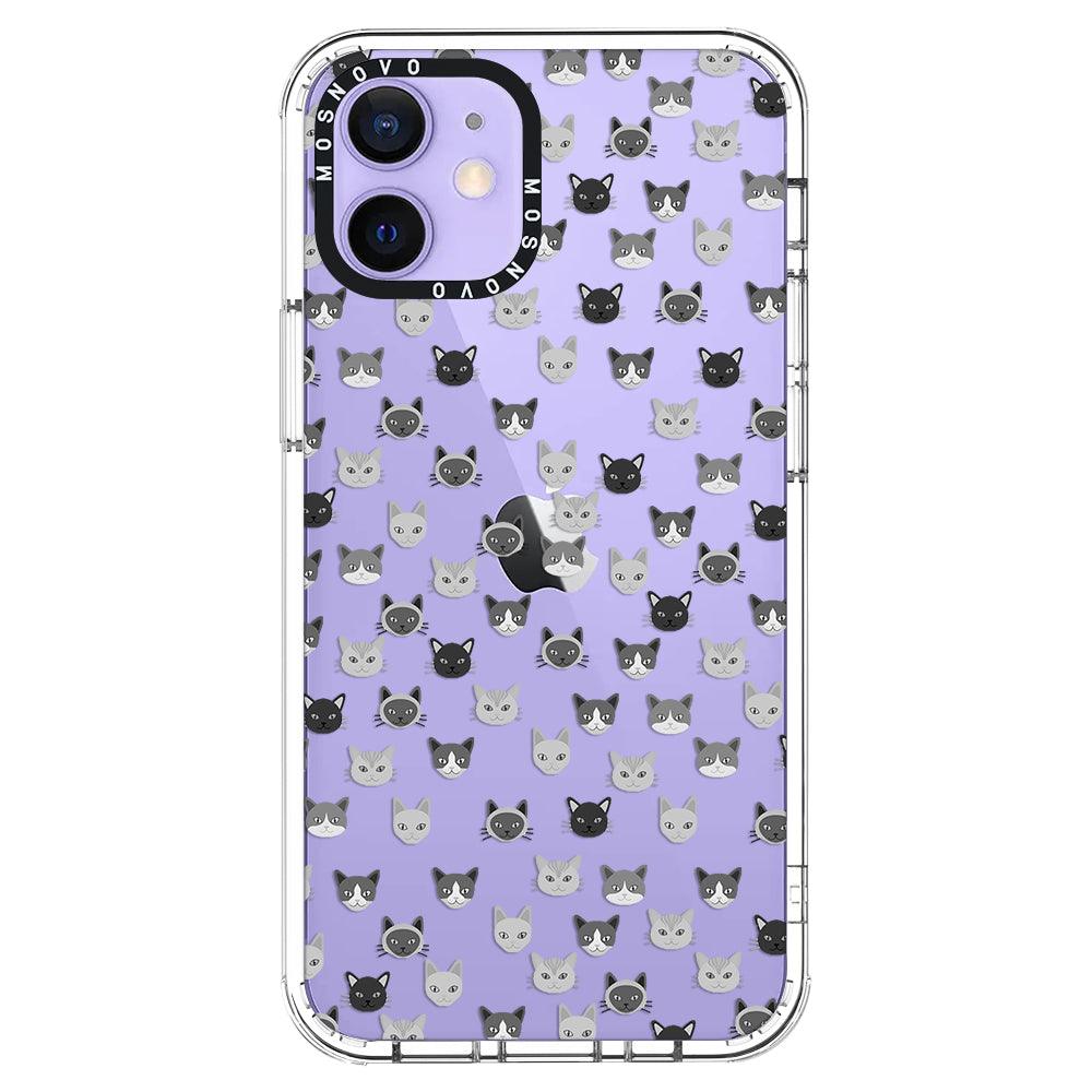 Cats Head Phone Case - iPhone 12 Case - MOSNOVO