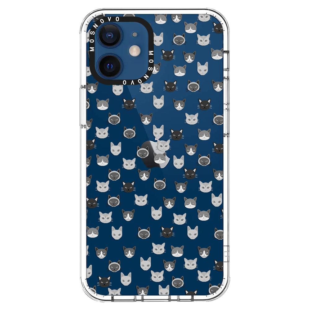 Cats Head Phone Case - iPhone 12 Case - MOSNOVO