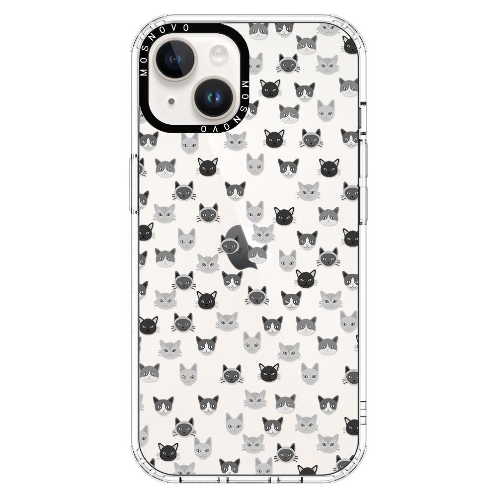 Cats Head Phone Case - iPhone 14 Case - MOSNOVO