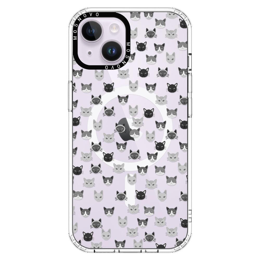 Cats Head Phone Case - iPhone 14 Case - MOSNOVO