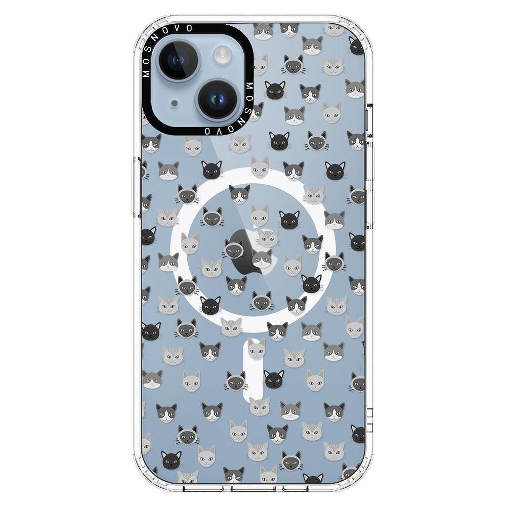 Cats Head Phone Case - iPhone 14 Case - MOSNOVO