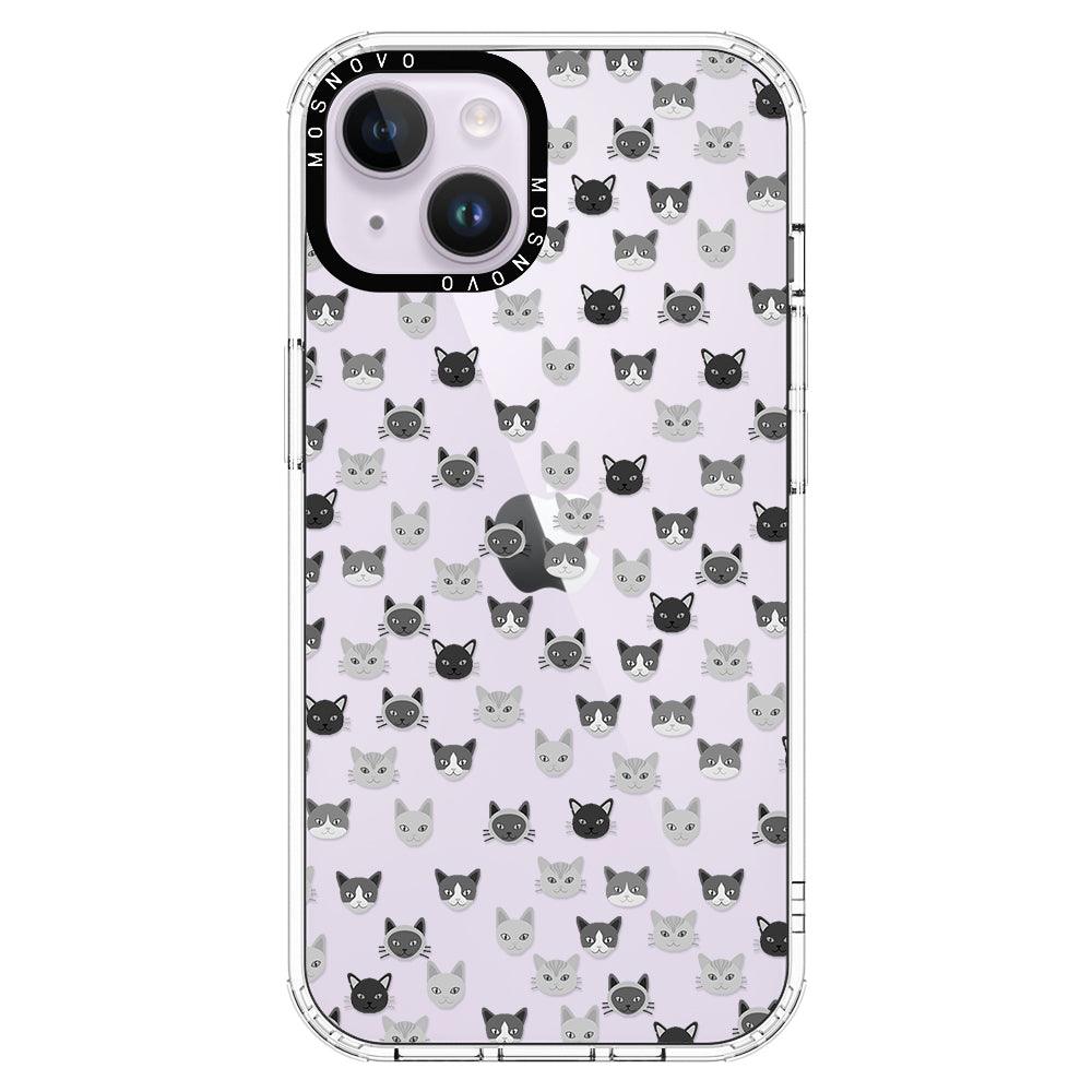 Cats Head Phone Case - iPhone 14 Case - MOSNOVO