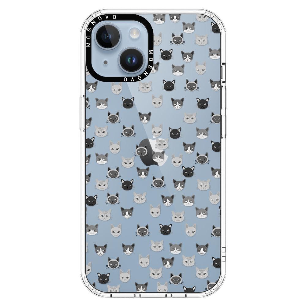 Cats Head Phone Case - iPhone 14 Case - MOSNOVO