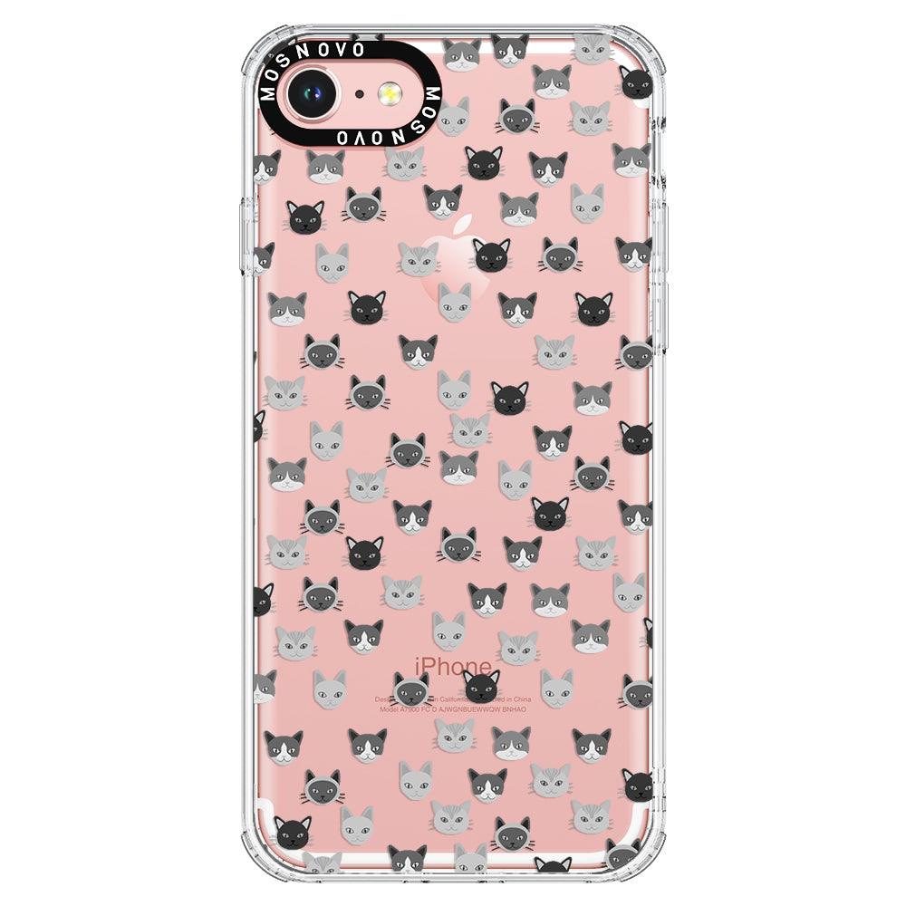 Cats Head Phone Case - iPhone 8 Case - MOSNOVO