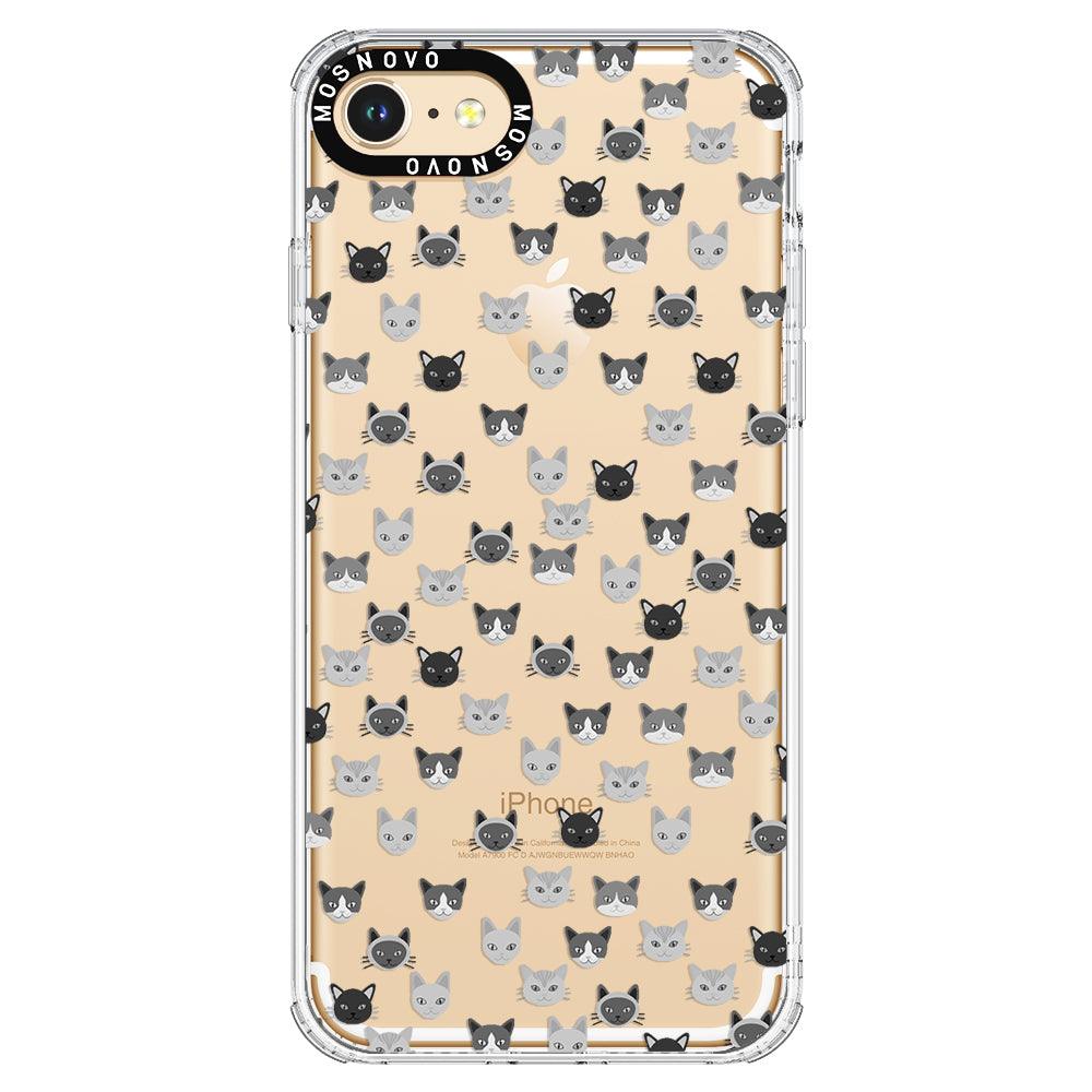 Cats Head Phone Case - iPhone 8 Case - MOSNOVO