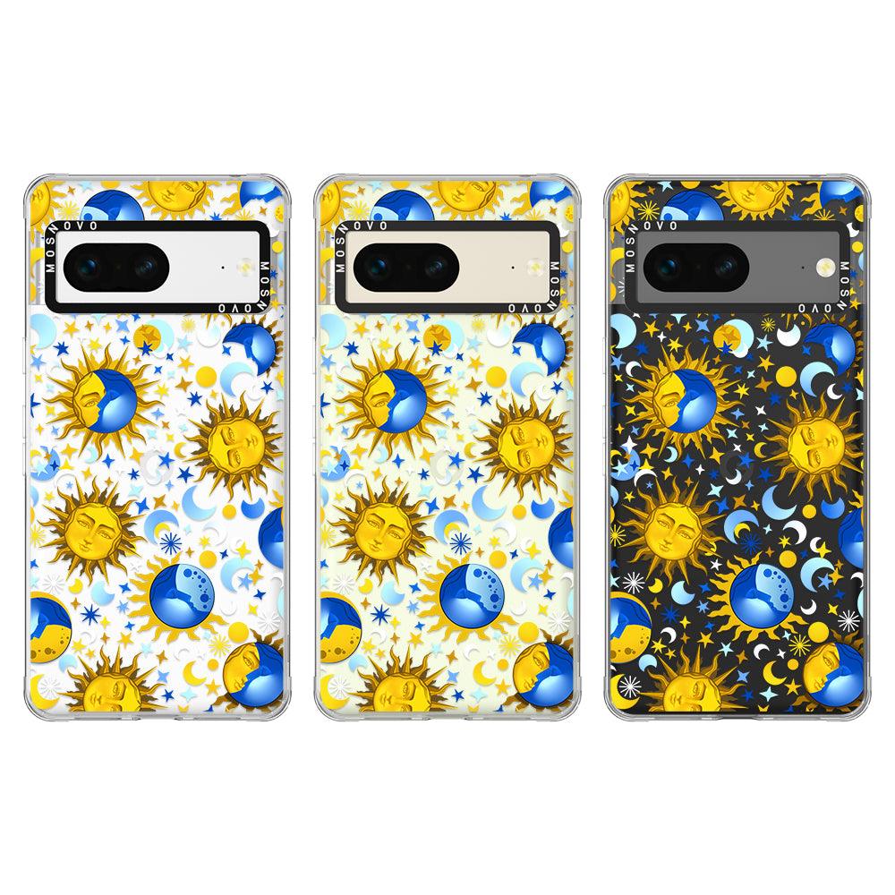 Celestial Sun Moon Phone Case - Google Pixel 7 Case - MOSNOVO