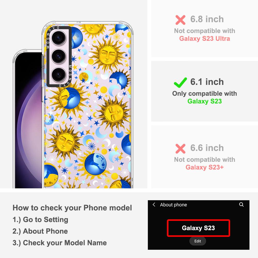 Celestial Sun Moon Phone Case - Samsung Galaxy S23 Case - MOSNOVO