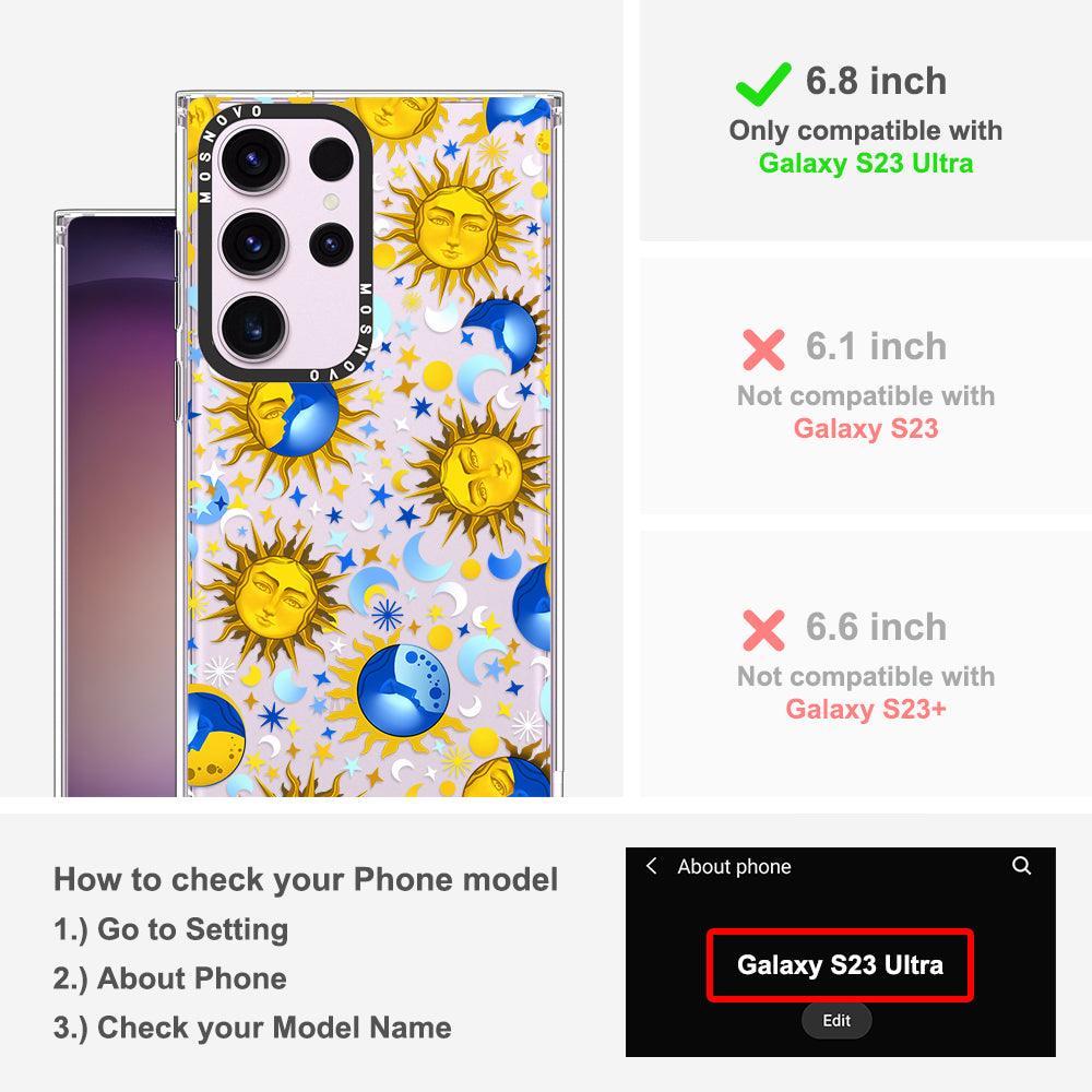 Celestial Sun Moon Phone Case - Samsung Galaxy S23 Ultra Case - MOSNOVO
