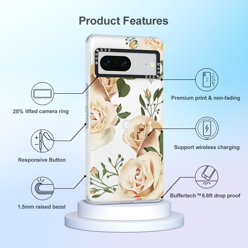 Champagne Rose Phone Case - Google Pixel 7 Case - MOSNOVO