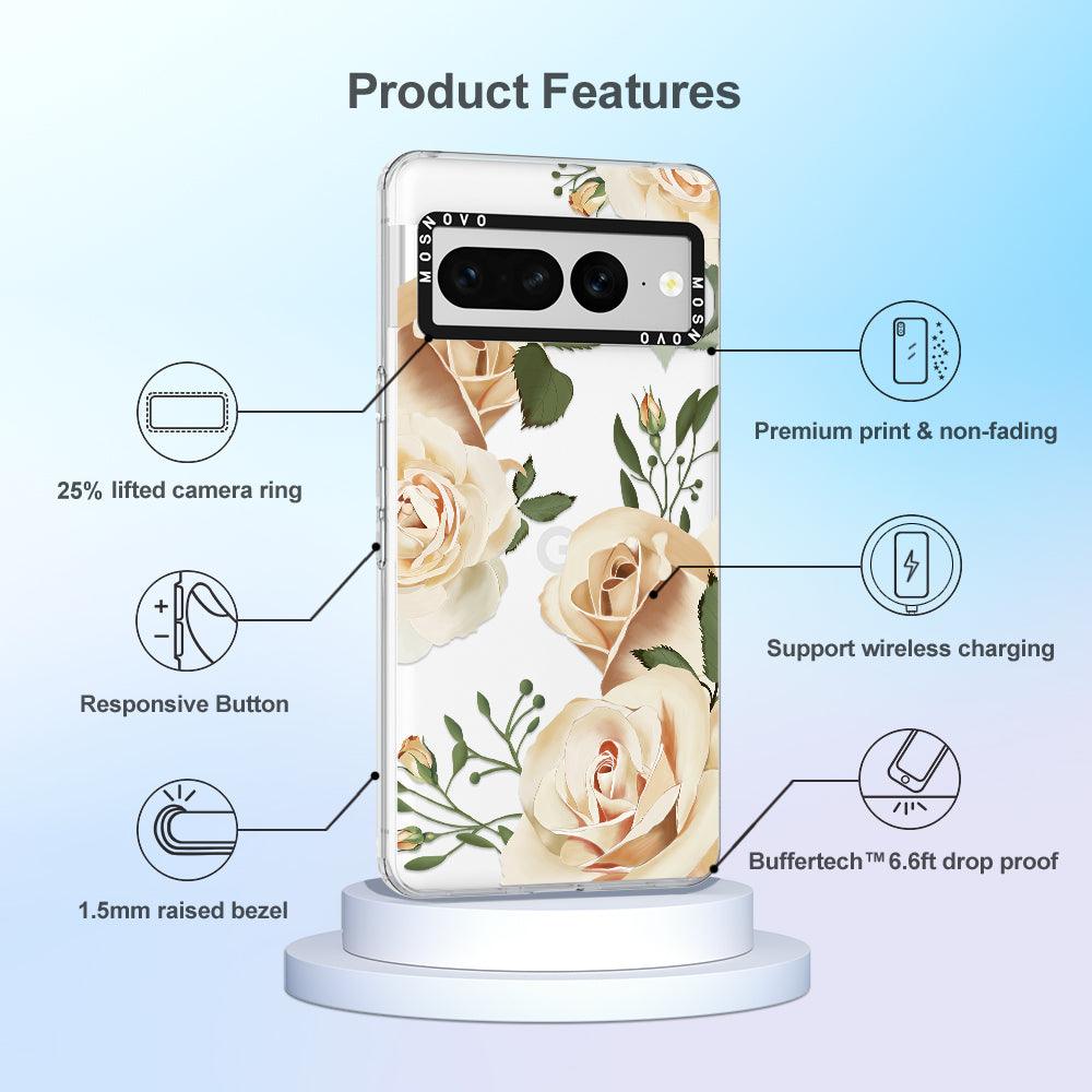 Champagne Rose Phone Case - Google Pixel 7 Pro Case - MOSNOVO