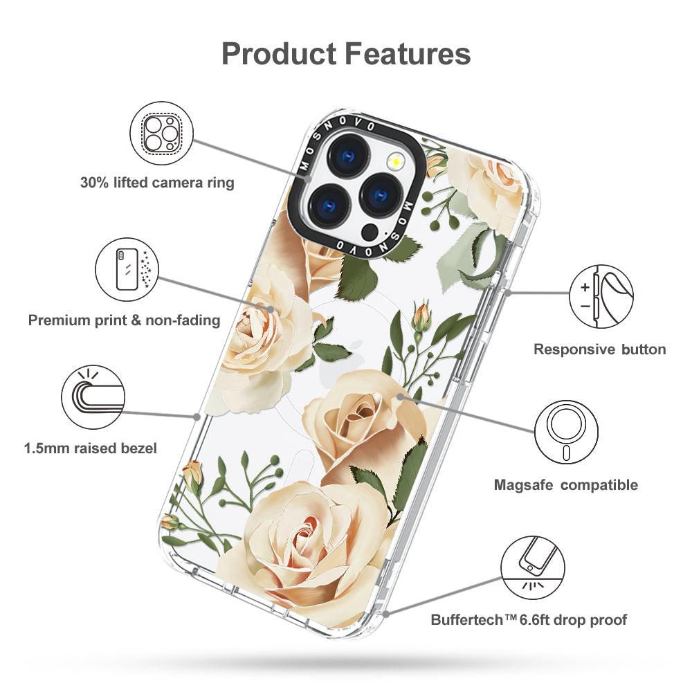 Champagne Roses Phone Case - iPhone 13 Pro Case - MOSNOVO