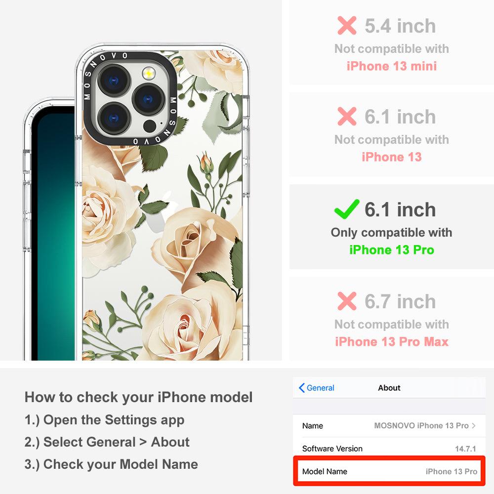 Champagne Roses Phone Case - iPhone 13 Pro Case - MOSNOVO