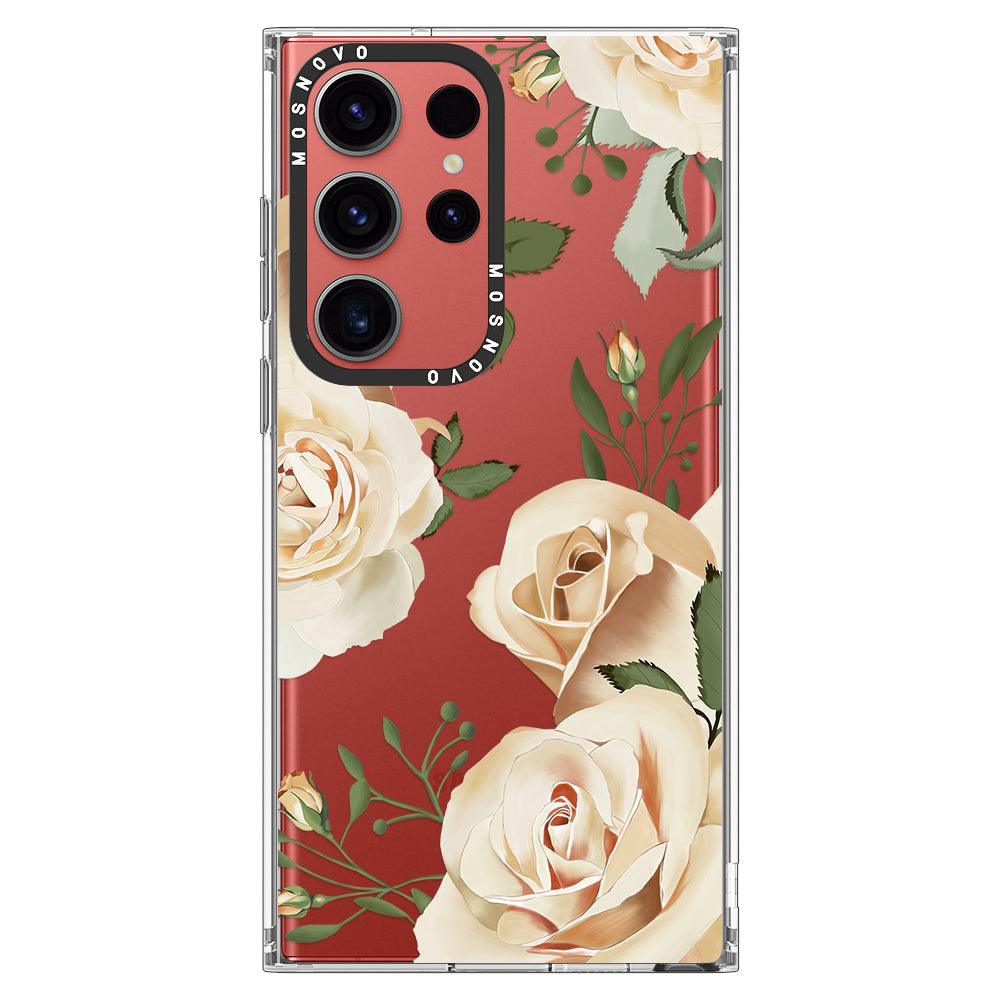 Champagne Rose Phone Case - Samsung Galaxy S23 Ultra Case - MOSNOVO