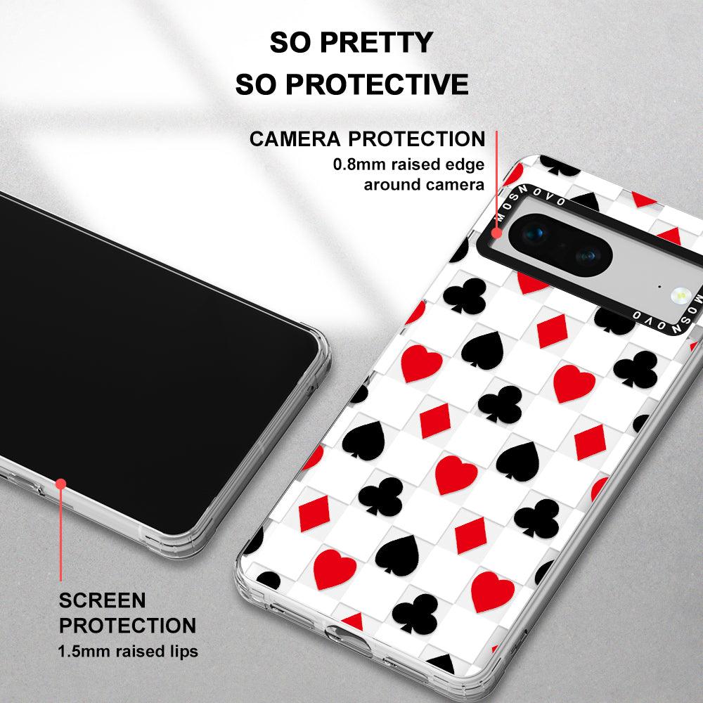 Checker Poker Phone Case - Google Pixel 7 Case - MOSNOVO