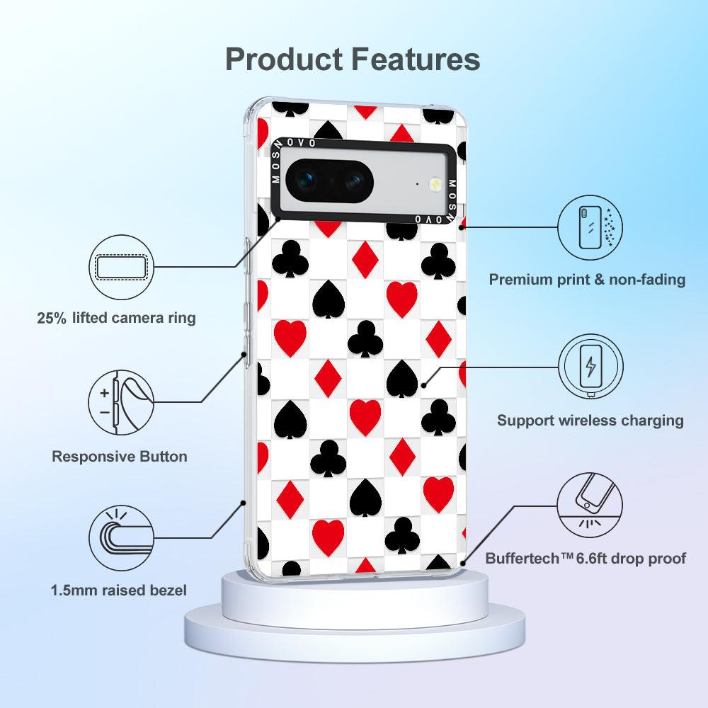 Checker Poker Phone Case - Google Pixel 7 Case - MOSNOVO